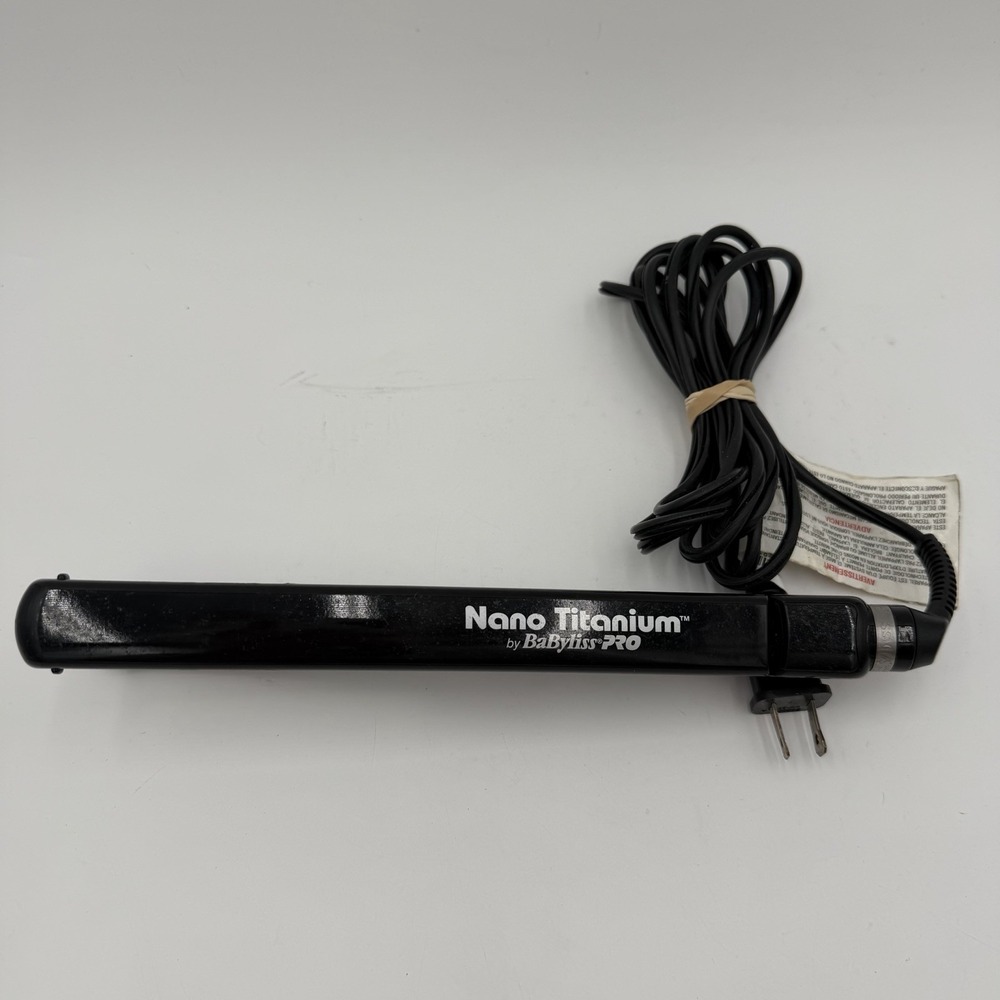 BABYLISS PRO Nano Titanium Thin Black 1" Hair Straightener Flat Iron 450F